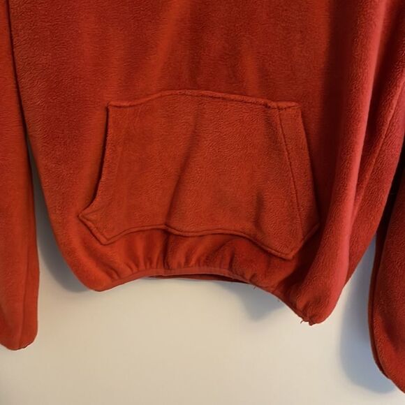 Hippie Rose 3/4 zip fleece jacket. Burnt Orange. Size Small - Picture 3 of 6